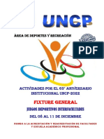 Fixture Juegos Deportivos Interfacultades Uncp - 2022