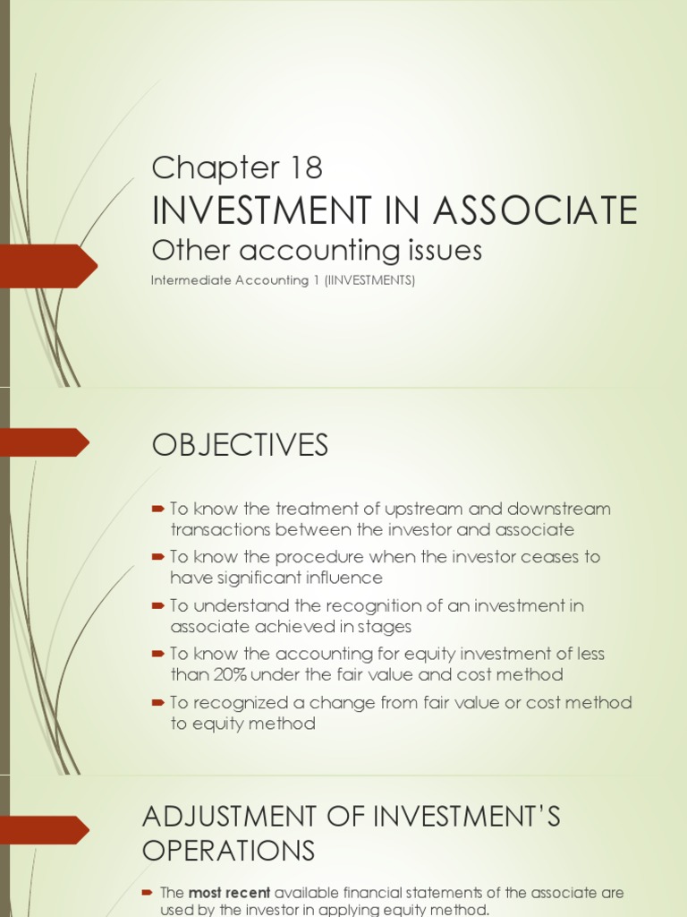 Accounting for Investments in Associates | PDF | Investing | Equity ...