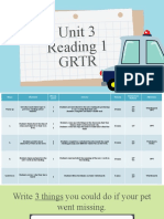 Unit 3 - Reading 1 (GRTR)