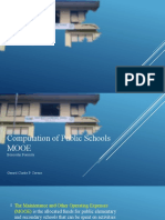 Computation of Public Schools MOOE Using Boncodin Formula