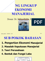 Minggu 1 - Ruang Lingkup Ekonomi Manajerial