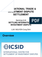 Seminar - ITDS - Investment Dispute Settlement