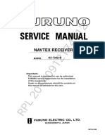 FURUNO NX-700 NAVTEX Receiver Service Manual Addenda