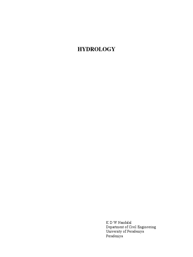 Hydrology Note 1 Pdf Rain Precipitation