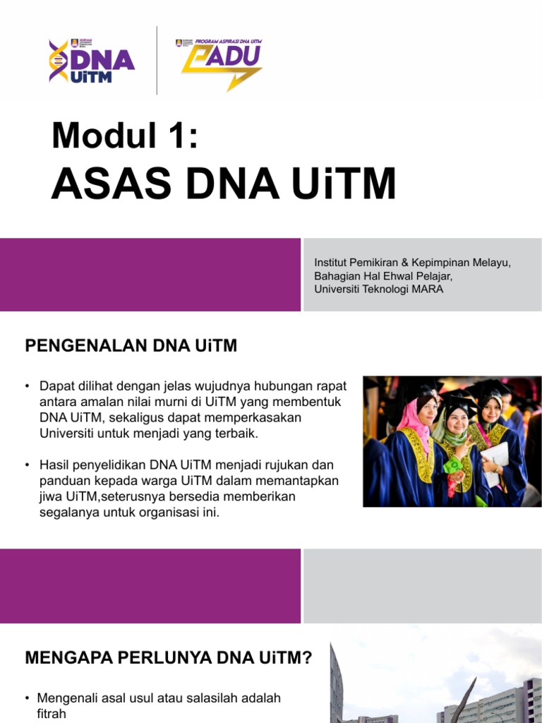 DNA UiTM: Asas dan Aspirasi Mahasiswa | PDF | Karier & Perkembangan ...