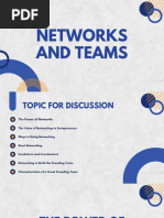 Networks and Teams