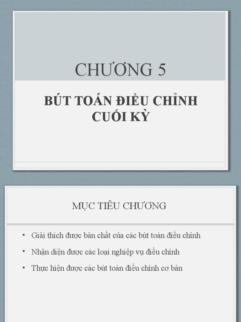 Chương 5 - Bút toán điều chỉnh cuối kỳ | PDF