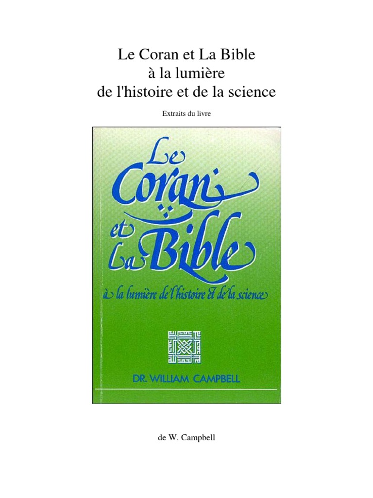 Le Coran et La Bible Coran Moïse