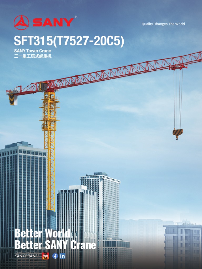 Sany Crane-Brochure SFT315 (T7527-20C5) | PDF | Transport ...