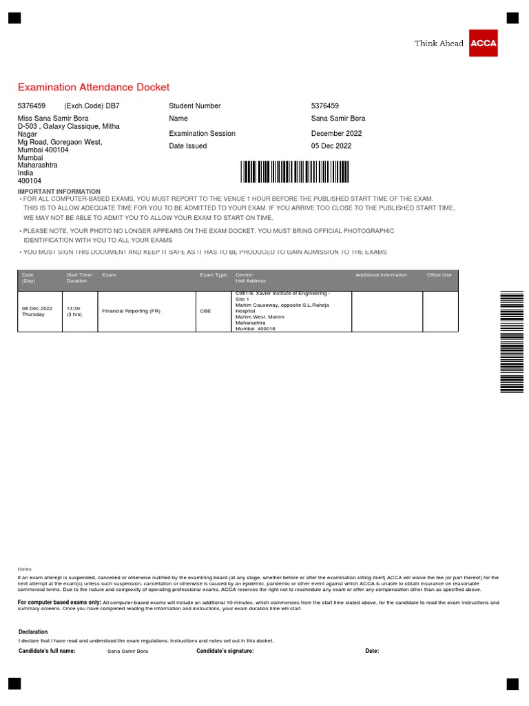 Docket Report PDF Test (Assessment)