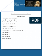 Guía de Inecuaciones Lineales y Cuadráticas