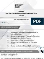 Week 6 Social and Professional Prevention Issues