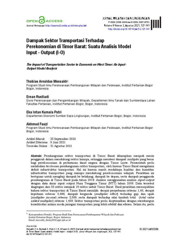 Input Output Sektor Ekonomi | PDF | Sains & Matematika | Bisnis