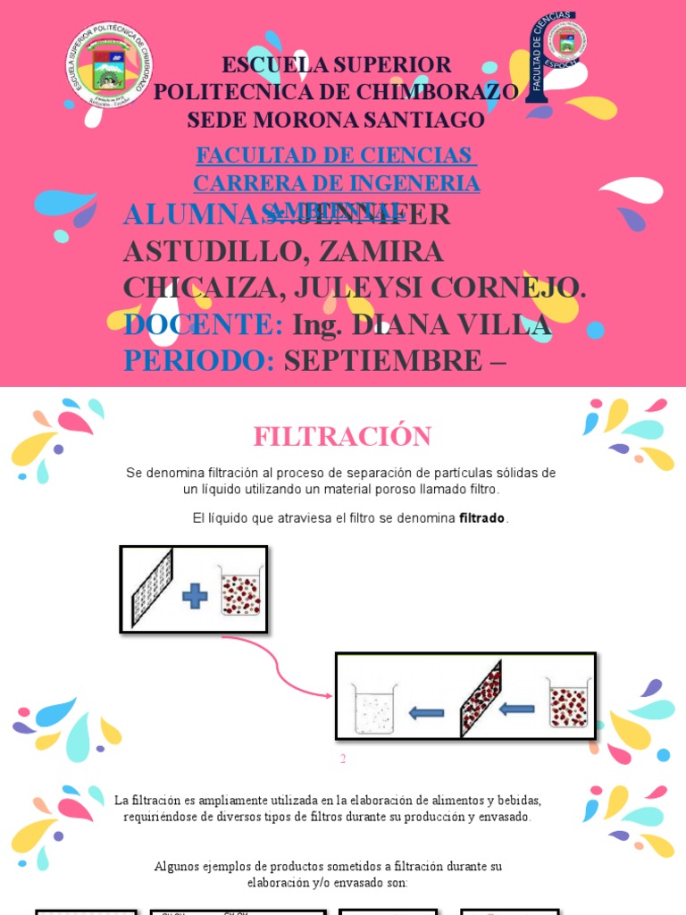 Expo Filtracion PDF Filtración Química