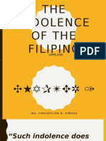 The Indolence of The Filipino Appraise