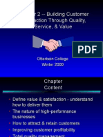 Chapter 2 - Building Customer Satisfaction Through Quality, Service, & Value