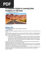 A Complete Guide To Learning Data Analytics in 100 Days-Brittany City