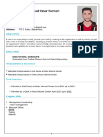 Mohammad Omar Sarwari CV