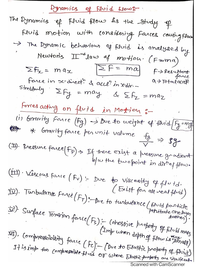 Fluid Dynamics PDF