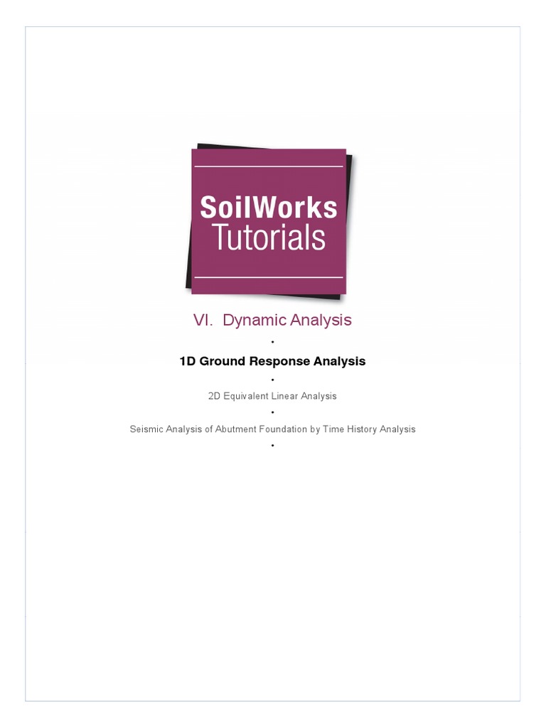 1D Ground Response Analysis Tutorial | PDF | Earthquakes | Stress ...