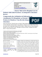 Understanding The Nurses' Role in Pre-Hospital Care For Patients With Limb Fractures: An Integrative Literature Review