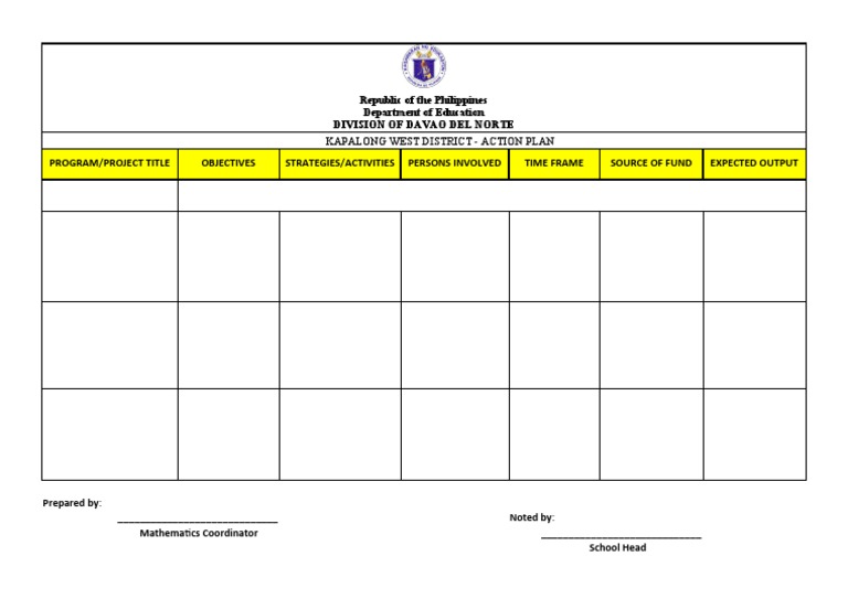 Action Plan Template | PDF