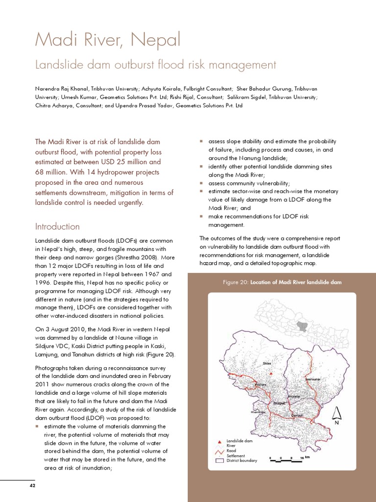 Madi River LDOF Risk Management Study | PDF | Landslide | Flood