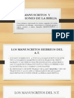 Manuscritos y Versiones de La Biblia