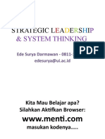 01 Strategic Leadership and System Thinking in Hospital - Introduction 2019