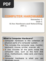 COMPUTER HARDWARE Unit 1 PPT-1