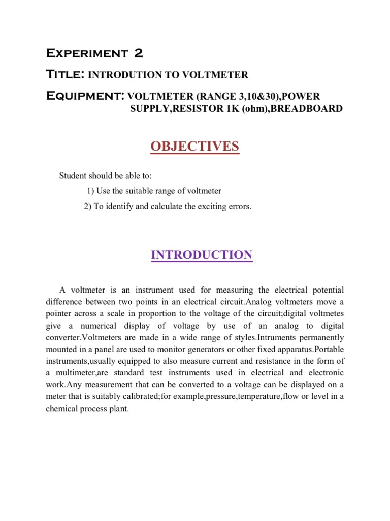 Experiment 2 | PDF
