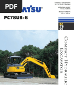 Komatsu PC78UU-8 Excavator Specs | PDF | Horsepower | Mechanical ...