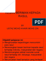 Kesan Beriman Kepada Rasul