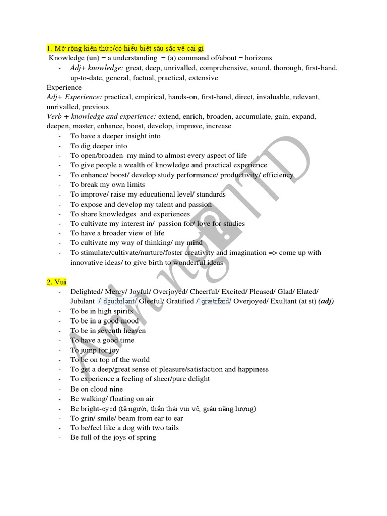 43 IELTS Speaking Expressions | PDF | Metaphysics Of Mind | Psychology