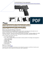 Europ Arm ACP670 SIG SAUER P320 9mm P.a.K Gas Signal Pistol