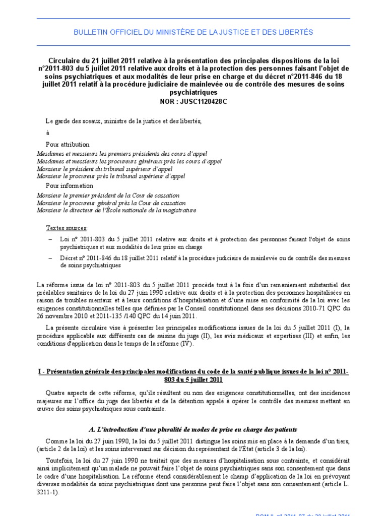 Circulaire Ministérielle Relative à L'organisation Du Scrutin Du Jour