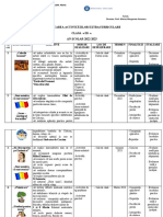 Activități Extrașcolare Clasa A III-a 2022-2023