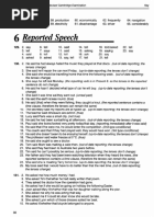 Reported speech - FCE - answers