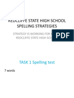 Redcliffe State High School Spelling Strategies