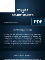 Models of Policy Making