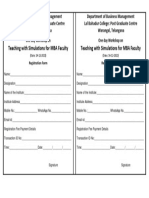 Registration Sheet