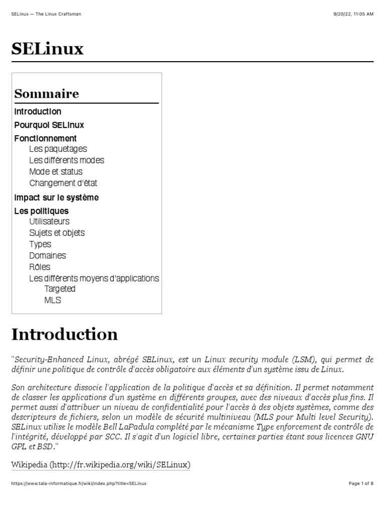 Guide Pratique de SELinux pour Admins | PDF | Unix | Ingénierie ...