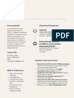 Beige Black Simple Digital Marketer CV