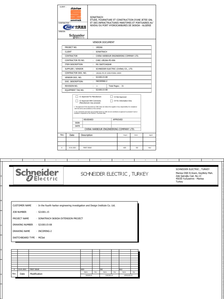 Sonatrach Skikda Project Overview | PDF | Relay | Switch