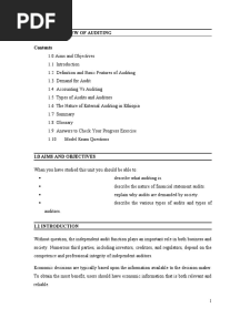 Auditing Principles and Practice I Unit 1&2
