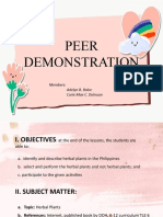Detailed Lesson Plan. PPT (Peer Demonstration - Herbal Plant) ..