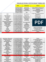 Undangan Serah Terima Warga Tahap 3