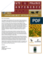 2011 State of the Prairie Conference Sponsorship Letter 