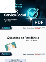 Questões de Residência CHECK - Serviço Social - Serviço Social e Saúde - Aline Menezes