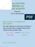 Balancing Chemical Equations